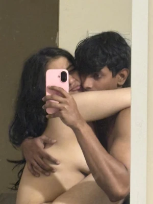 Chubby girl with her boyfriend