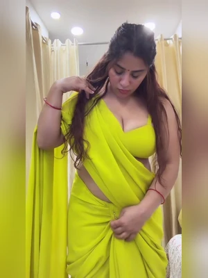 Vandana Pathak Slutwife Exposed in Yellow Saree