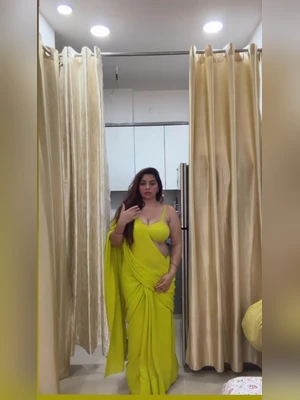Vandana Pathak Slutwife Exposed in Yellow Saree