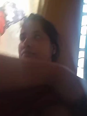 Desi chasmish rand Ritika showing boobs and fingering for boyfriend in video call